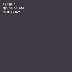#3F3941 - Ship Gray Color Image